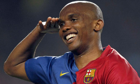 Barcelona's Samuel Eto'o 